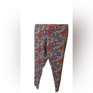 No boundaries szXXL Flower leggings yoga pant Blue yellow orange lavender white
